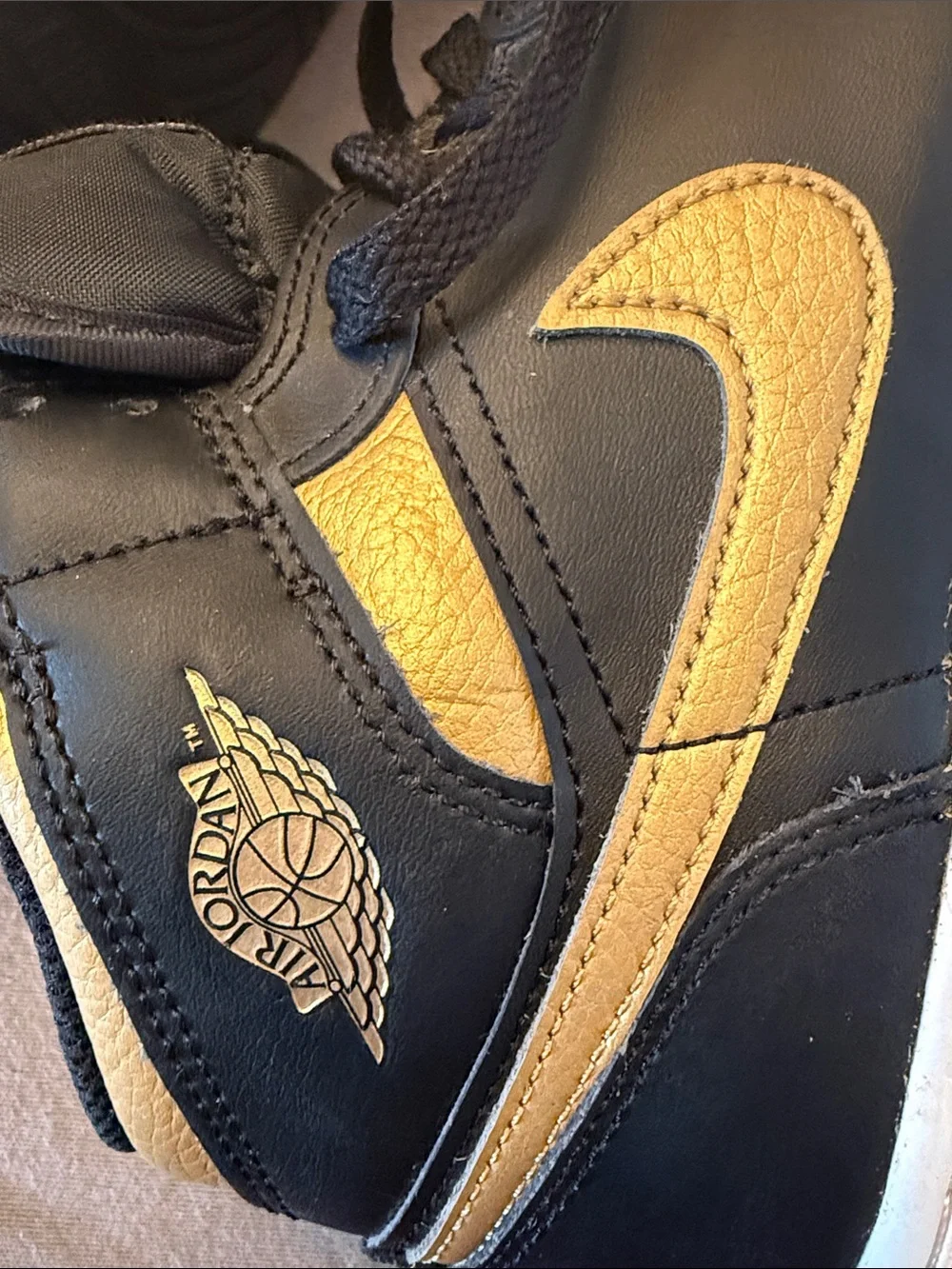 Nike Air Jordan youth Black High-Top Sneakers
